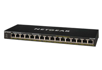 Netgear Gs316p 16 Port Unmanaged Gigabit Power Over Ethernet Switch GS316P-100EUS
