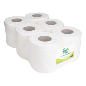 Purely Kind Centrefeed Rolls 2Ply 100M Fsc White Pack 6 PK1210 PK1210 Purely Kind Centrefeed Rolls 2Ply 100M Fsc White Pack 6 PK1210 PK1210