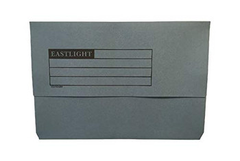 Valuex Document Wallet Manilla Foolscap Half Flap 250Gsm Blue Pack 50 45913DENT