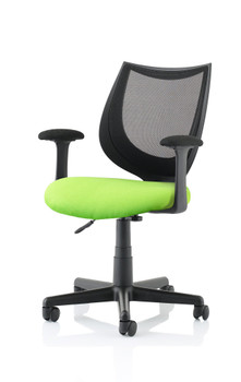 Camden Black Mesh Chair In Myrrh Green KCUP1517 KCUP1517