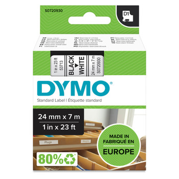 Dymo D1 Label Tape 24Mmx7m Black On White S0720930