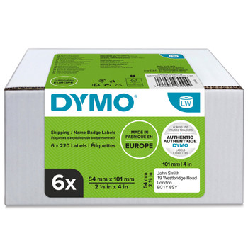 Dymo Labelwriter Shipping Label Or Name Badge 54X101mm 220 Labels Per Roll White 2093092 Dymo Labelwriter Shipping Label Or Name Badge 54X101mm 220 Labels Per Roll White 2093092