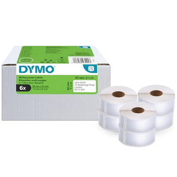 Dymo Labelwriter Multipurpose Label 32X57mm 1000 Labels Per Roll White Pack 6 2093094 Dymo Labelwriter Multipurpose Label 32X57mm 1000 Labels Per Roll White Pack 6 2093094