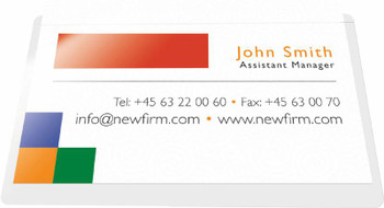 3L Self Adhesive Business Card Pocket Polypropylene 60X95mm Short Side Opening C 10106