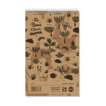Save The Rhino Recycled Spiral Headbound Notebook 200X127mm Pack 10 SRN8 SRN8