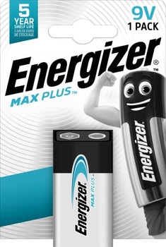 Energizer Max Plus 9V Alkaline Batteries Pack 1 E301323304