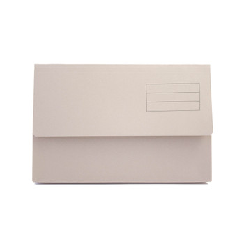 Exacompta Document Wallet Manilla Foolscap Half Flap 250Gsm Buff Pack 50 DW250-BUFZ