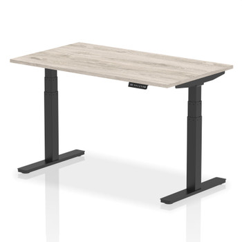 Dynamic Air 1400 X 800Mm Height Adjustable Desk Grey Oak Top Black Leg HA01246 HA01246