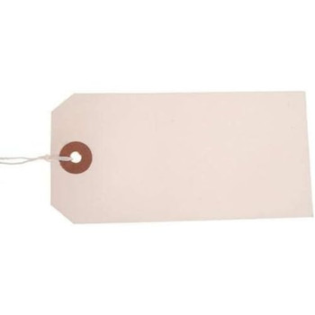Valuex Reinforced Coloured Strung Tag 48X32mm White Pack 1000 T257845 T257845