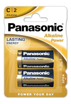 Panasonic Bronze Power C Alkaline Batteries Pack 2 PANALR14B2-APB