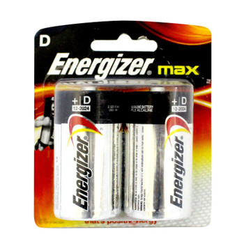 Energizer Max D Alkaline Batteries Pack 2 E302306802