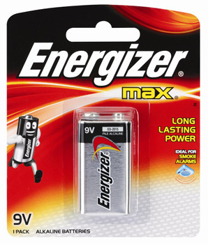 Energizer Max 9V Alkaline Batteries Pack 1 E301531800