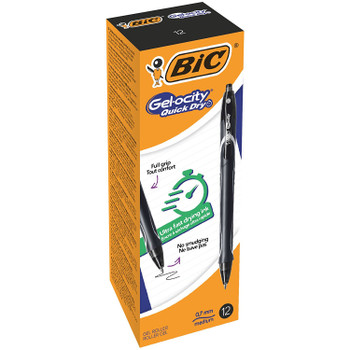 Bic Gel-Ocity Quick Dry Gel Retractable Rollerball Pen 0.7Mm Tip 0.3Mm Line Blac 949873 Bic Gel-Ocity Quick Dry Gel Retractable Rollerball Pen 0.7Mm Tip 0.3Mm Line Blac 949873