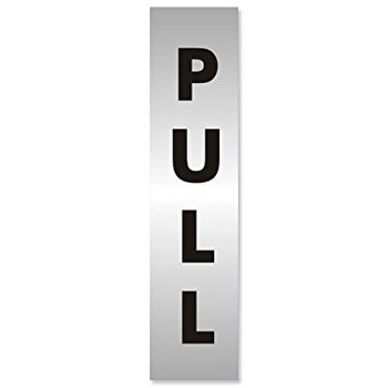 Stewart Superior Acrylic Pull Sign Brushed Aluminium 190X45mm BAC127-45X190