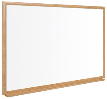 Bi-Office Earth-It Non Magnetic Enamel Whiteboard Oak Wood Frame 900X600mm CE06202318