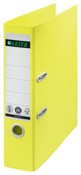 Leitz 180 Recycle Lever Arch File A4 80Mm Spine Yellow 10180015 10180015