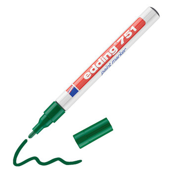 Edding 751 Paint Marker Bullet Tip 1-2Mm Line Green Pack 10 4-751004