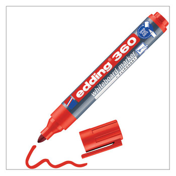 Edding 360 Whiteboard Marker Bullet Tip 1.5-3Mm Line Red Pack 10 4-360002