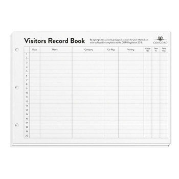 Concord Visitor Book Refill 230X335mm 2000 Entries Pack 50 Sheets 85801/CD14P 85801/CD14P