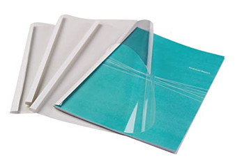 Fellowes Thermal Binding Cover A4 1.5Mm Clear Pvc Front White Card Back Pack 100 53151 Fellowes Thermal Binding Cover A4 1.5Mm Clear Pvc Front White Card Back Pack 100 53151