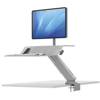 Fellowes Lotus Rt Sit Stand Workstation Single White 8081701 8081701