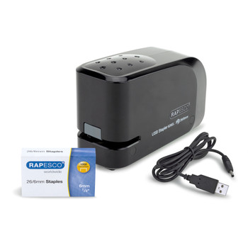 Rapesco 626El Automatic Stapler Usb Electric/Battery 15 Sheet Black 1454