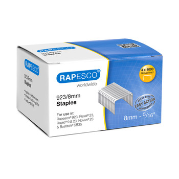 Rapesco 923/8Mm Galvanised Staples Pack 4000 S92308Z3