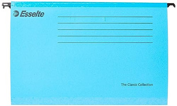 Esselte Classic Foolscap Suspension File Board 15Mm V Base Blue Pack 25 90334 90334