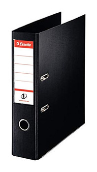 Esselte No.1 Vivida Lever Arch File Polypropylene A4 50Mm Spine Width Black Pack 811470