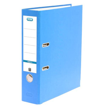 Elba Coloured Board Lever Arch File Paper On Board A4 80Mm Spine Width Blue Pack 100202215