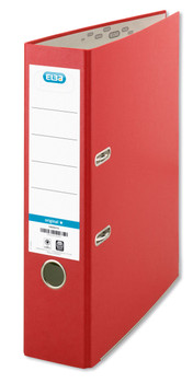 Elba Coloured Board Lever Arch File Paper On Board A4 80Mm Spine Width Red Pack 100202218