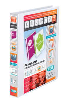 Elba Panorama Presentation Ring Binder Polypropylene 4 D-Ring A4 Plus 25Mm Rings 400008416