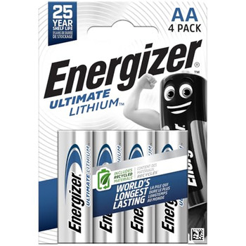 Energizer Ultimate AA Lithium Batteries Pack 4 E300795501