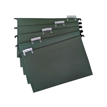 Valuex Foolscap Suspension File Manilla V Base Green Pack 10 FP10FS