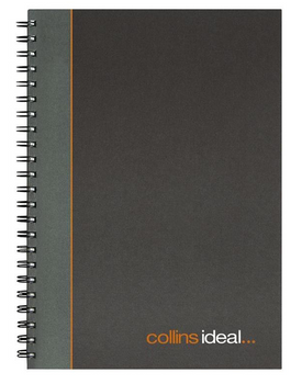 Collins Ideal Manuscript Book Wirebound A5 Ruled 192 Pages Black 468W 811668