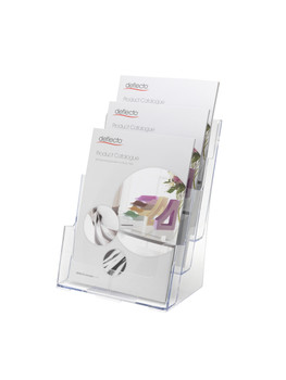 Deflecto Literature Holder 3 Tier A4 Portrait Clear 77301 77301 Deflecto Literature Holder 3 Tier A4 Portrait Clear 77301 77301