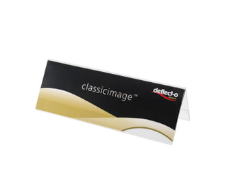 Deflecto Tent Shaped Desktop Name Holder A4 Landscape Clear 48601 Deflecto Tent Shaped Desktop Name Holder A4 Landscape Clear 48601