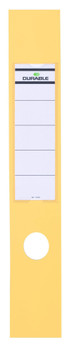 Durable Ordofix Lever Arch File Spine Label Pvc 60X390mm Yellow Pack 10 809004