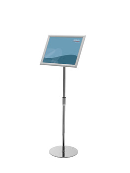 Deflecto Sign Holder Snap Frame Floor Standing A3 Landscape/Portrait Silver SFA3SFS