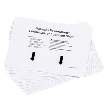Fellowes Performance+ Shredder Lubricant Sheets x10 4025601