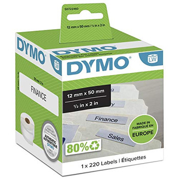 Dymo 99017 12mm x 50mm Suspension File Labels Black on White 99017 Dymo 99017 12mm x 50mm Suspension File Labels Black on White 99017