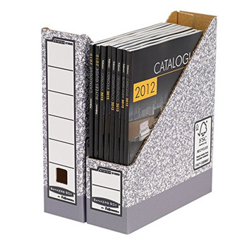 Fellowes System A4 Magazine File Grey Pack of 10 186004