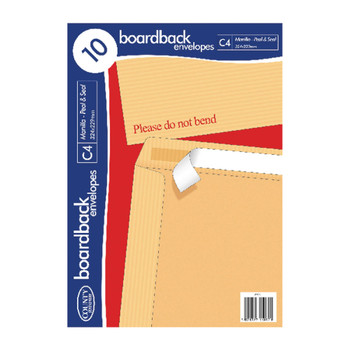 County Stationery C4 10 Manilla Board Envelopes Pack of 10 C525 CTY0821