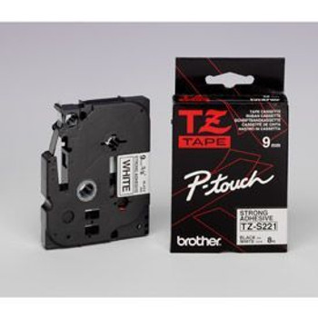 Brother TZES221 Black on White TZES221