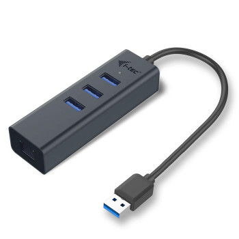 i-tec U3METALG3HUB I-TEC USB 3.0 METAL HUB + GLAN U3METALG3HUB