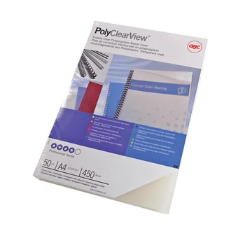 GBC PolyClearView Binding Cover A4 350 Micron IB387166 IB387166