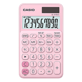 Casio SL-310UC Handheld Calculator Pink SL310UCPINK Casio SL-310UC Handheld Calculator Pink SL310UCPINK