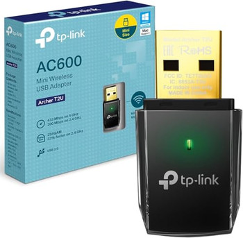 Tp-Link ARCHER T2U Ac600 433+150 Wireless Dual Band Usb Adapter 2.4Ghz And ARCHER T2U