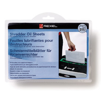 Rexel 2101949 Shredder Lubricant Sheets 20pk SHREDDEROILSHEETS_20PK