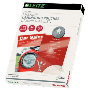 Leitz 74830000 A4 UDT iLAM 2 x 175 Micron Pouch 100Pk 74830000 Leitz 74830000 A4 UDT iLAM 2 x 175 Micron Pouch 100Pk 74830000